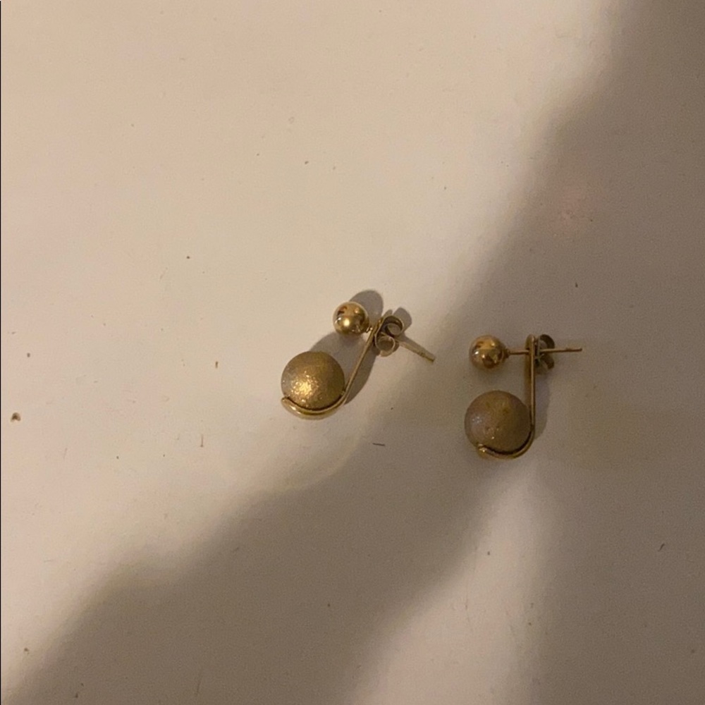 Gold studded earrings